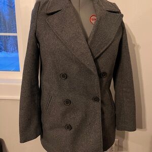 Stylish Gray Double-Breasted Coat